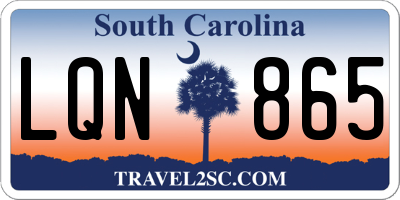 SC license plate LQN865