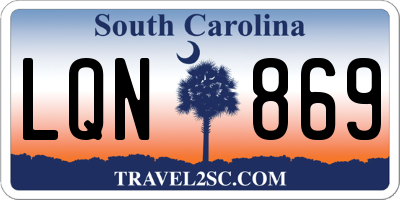 SC license plate LQN869