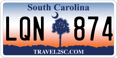 SC license plate LQN874