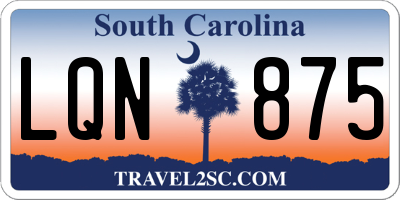 SC license plate LQN875