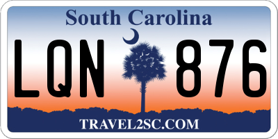 SC license plate LQN876
