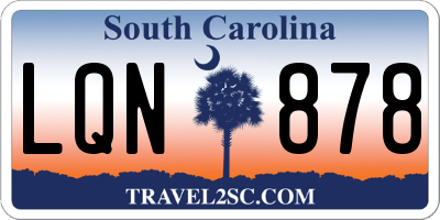 SC license plate LQN878