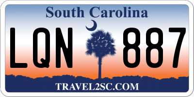 SC license plate LQN887