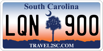 SC license plate LQN900