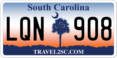 SC license plate LQN908