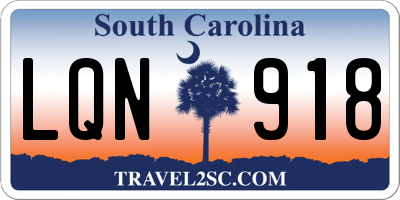 SC license plate LQN918