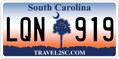 SC license plate LQN919