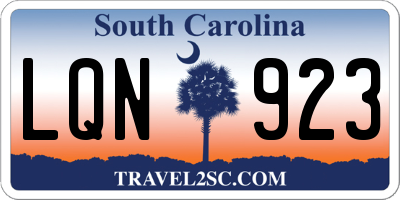 SC license plate LQN923
