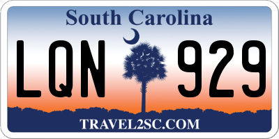 SC license plate LQN929