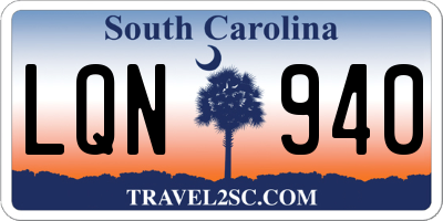 SC license plate LQN940