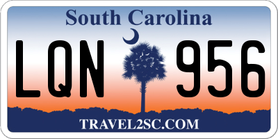 SC license plate LQN956