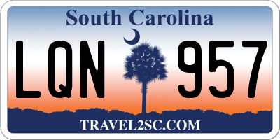 SC license plate LQN957