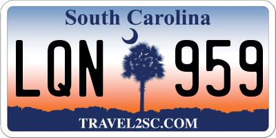 SC license plate LQN959