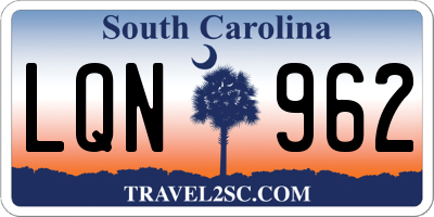 SC license plate LQN962