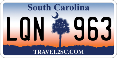 SC license plate LQN963