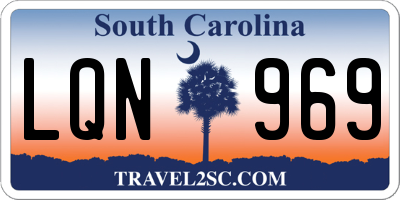 SC license plate LQN969