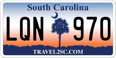 SC license plate LQN970