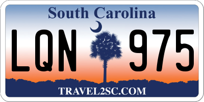 SC license plate LQN975