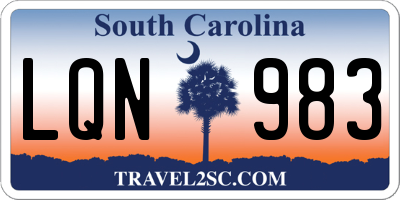 SC license plate LQN983