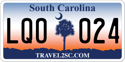SC license plate LQO024