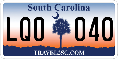 SC license plate LQO040