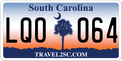 SC license plate LQO064