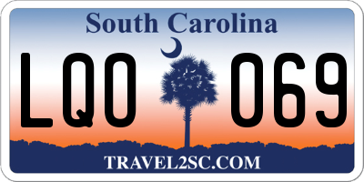 SC license plate LQO069