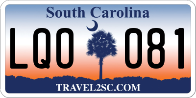 SC license plate LQO081