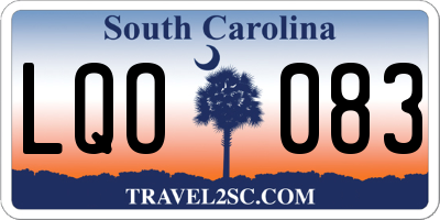 SC license plate LQO083