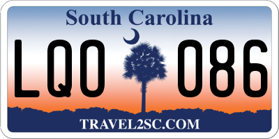 SC license plate LQO086