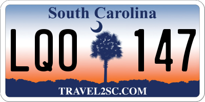 SC license plate LQO147