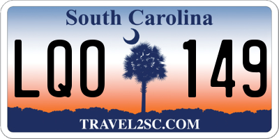 SC license plate LQO149