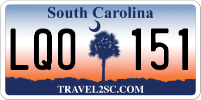 SC license plate LQO151