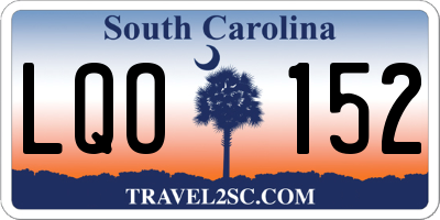 SC license plate LQO152