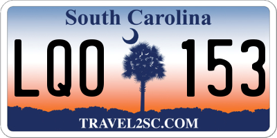 SC license plate LQO153