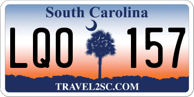 SC license plate LQO157