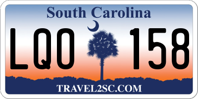 SC license plate LQO158