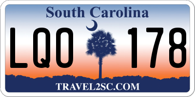 SC license plate LQO178