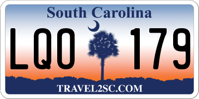 SC license plate LQO179