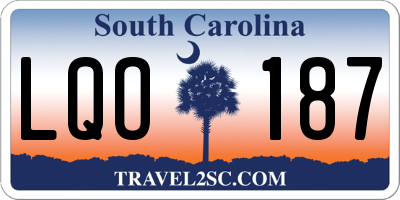 SC license plate LQO187