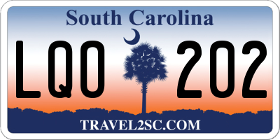SC license plate LQO202