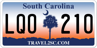 SC license plate LQO210