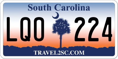 SC license plate LQO224