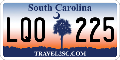 SC license plate LQO225