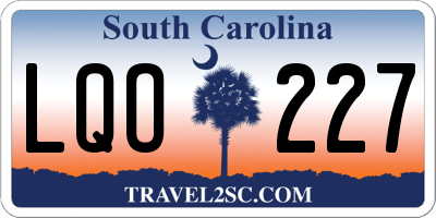 SC license plate LQO227