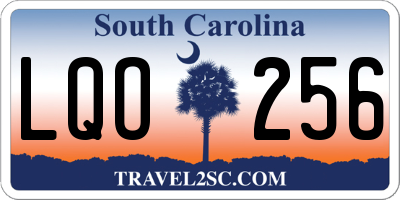 SC license plate LQO256
