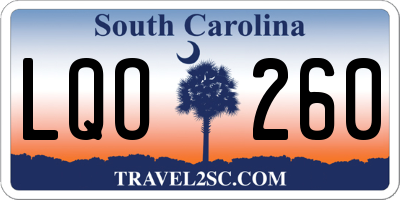 SC license plate LQO260