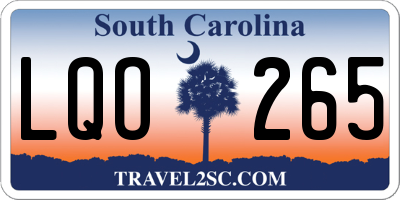 SC license plate LQO265