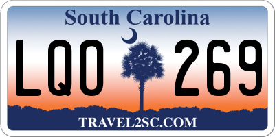 SC license plate LQO269