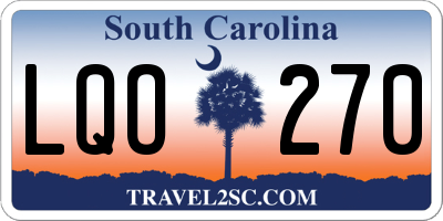 SC license plate LQO270